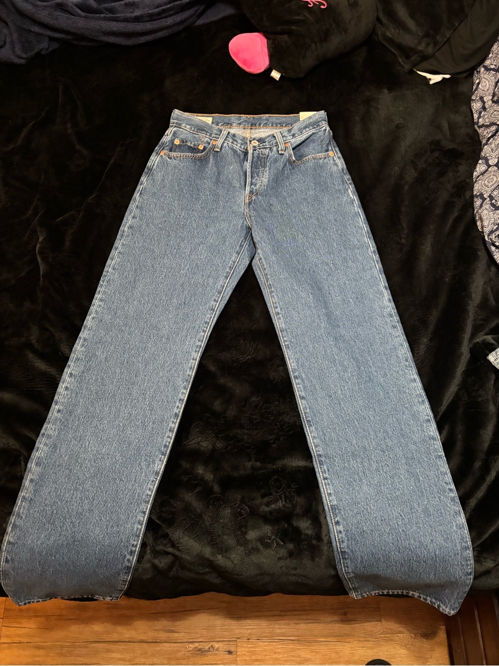 Levi's Women's Wide Leg Blue Jeans - Classic Light Blue Wash